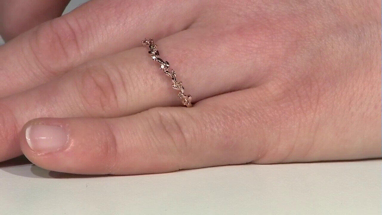 Video Gouden ring met SI1 Argyle Rose De France Diamanten (Annette)