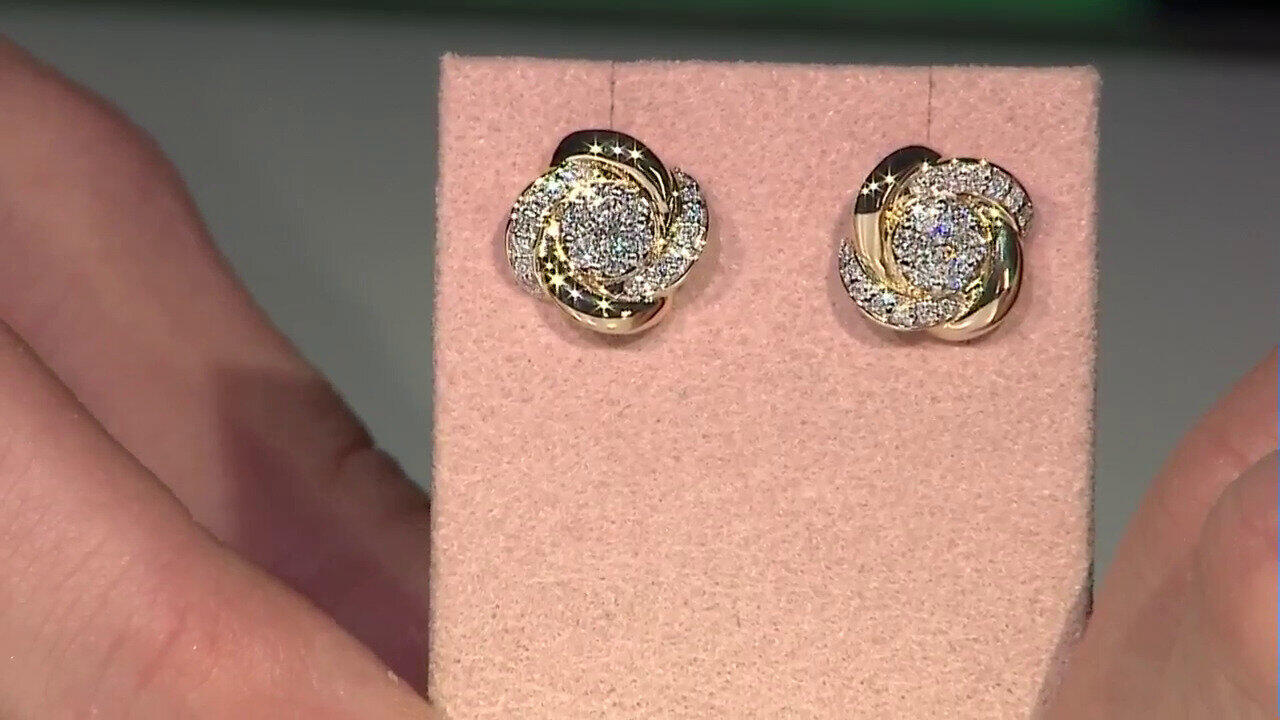 Video Orecchini in oro con Diamante SI1 (G) (Annette)