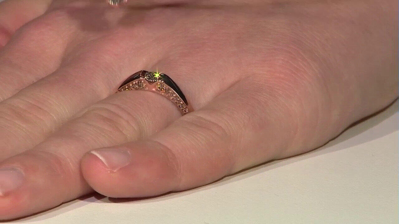 Video Anello in oro con Diamante Rose de France SI1 di Argyle (Annette)