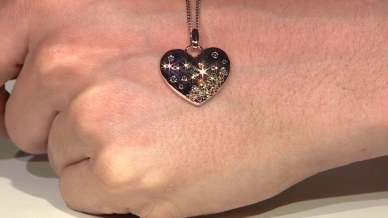 Video 9K SI1 Argyle Rose De France Diamond Gold Pendant (Annette)