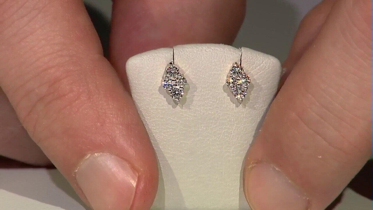 Video Boucles d'oreilles en or et Diamant IF (D) (Annette)