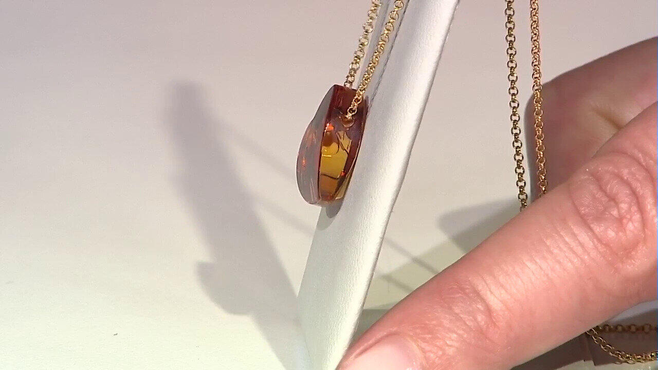 Video Cognac Baltic Amber Silver Necklace (dagen)