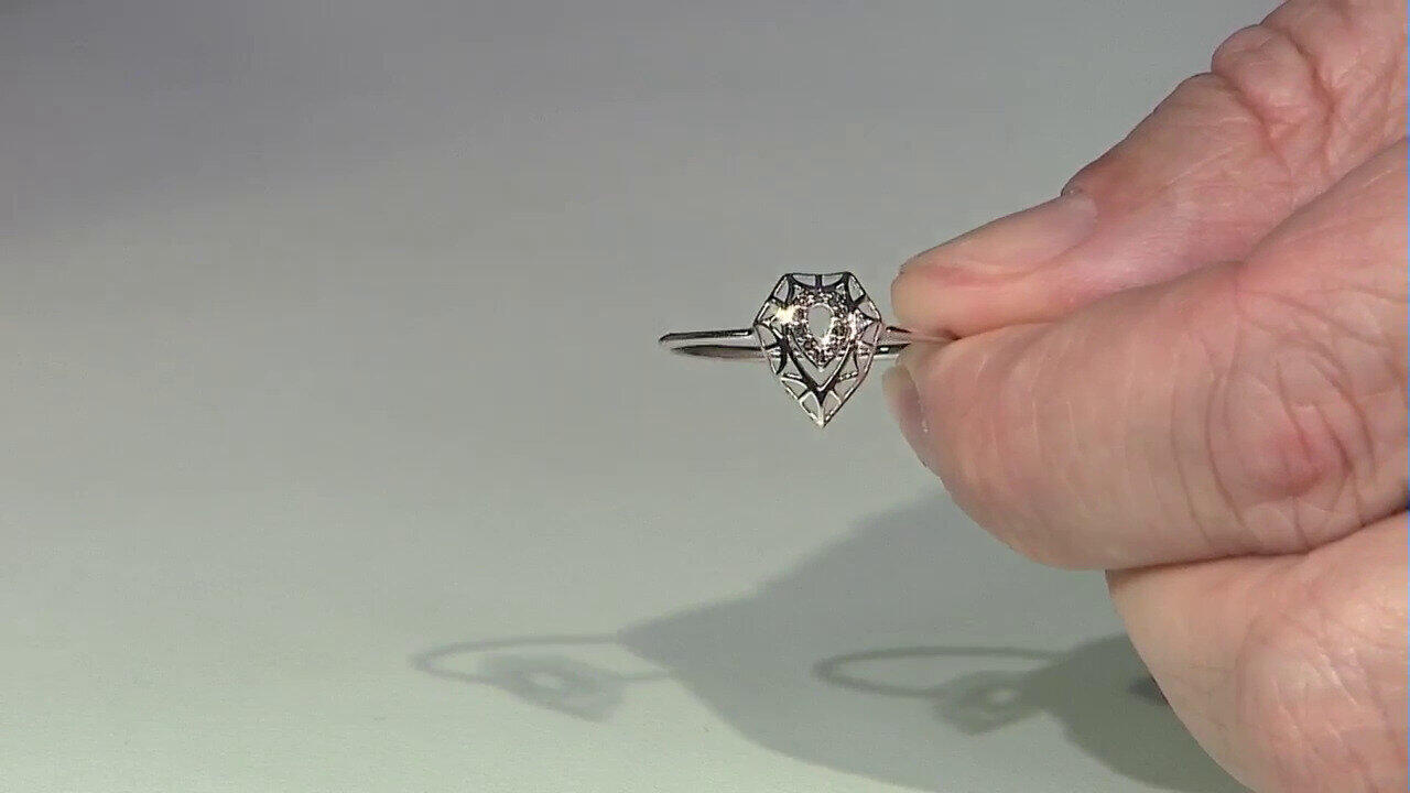Video Bague en or et Diamant champagne I2 (Ornaments by de Melo)