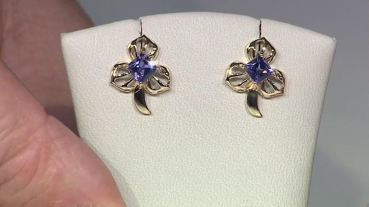 Video Boucles d'oreilles en or et Tanzanite AAA (Ornaments by de Melo)