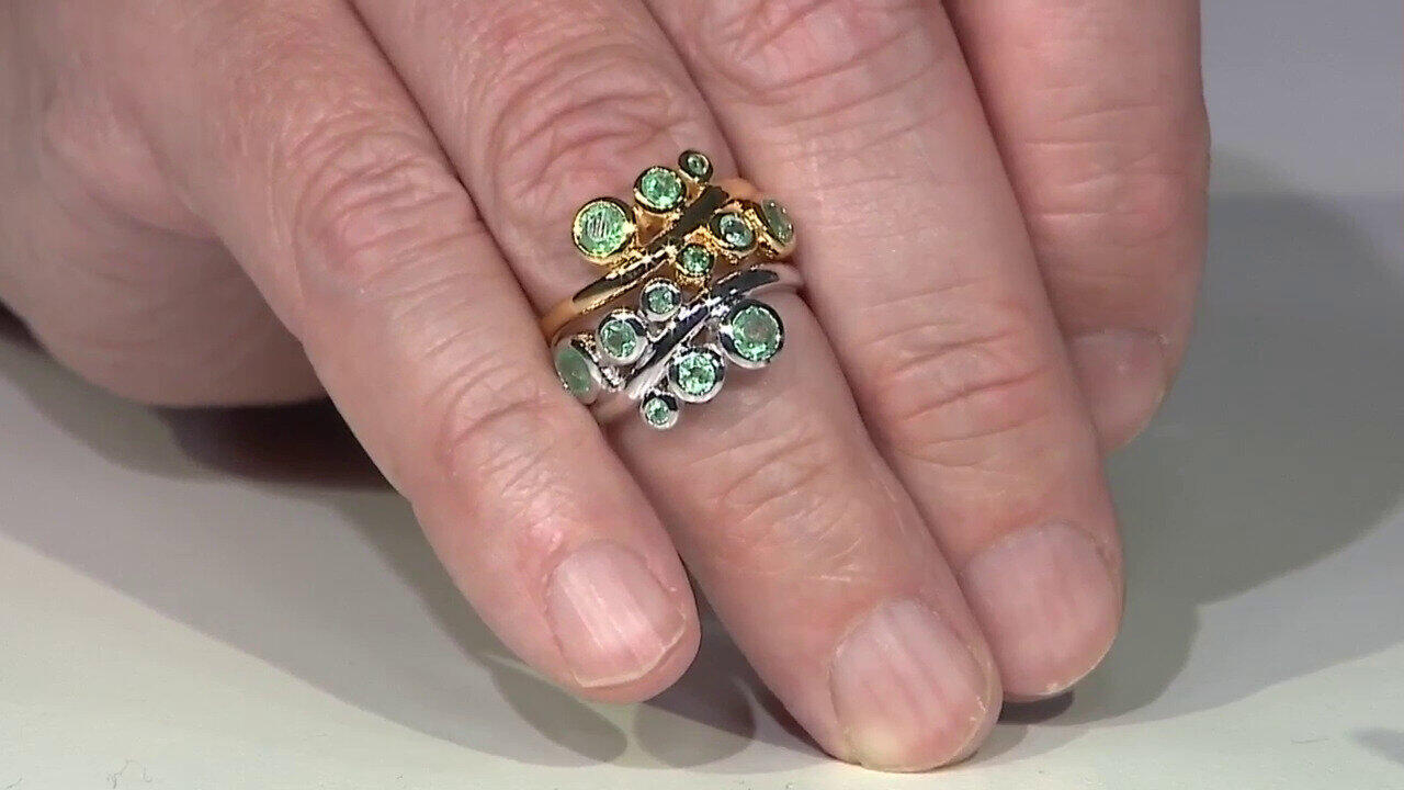 Video Bague en argent et Emeraude de Russie (de Melo)