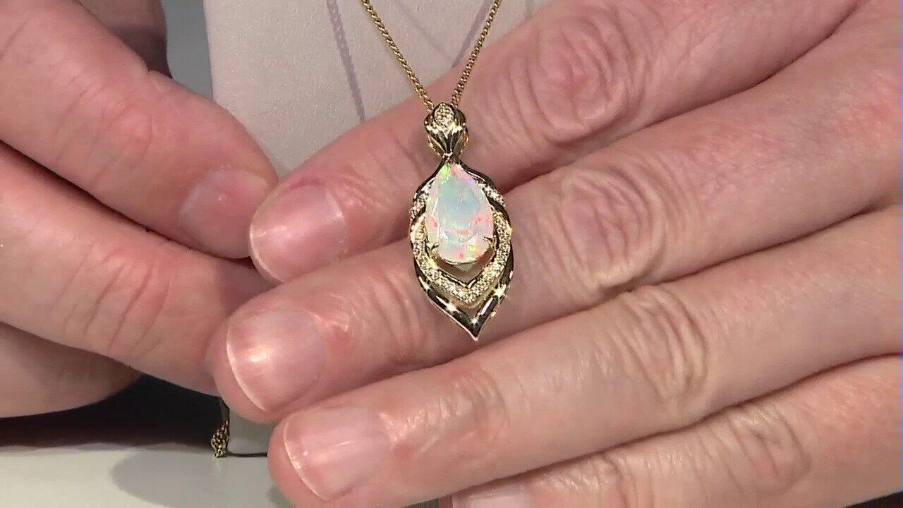 Video Pendentif en or et Opale Welo AAA (de Melo)