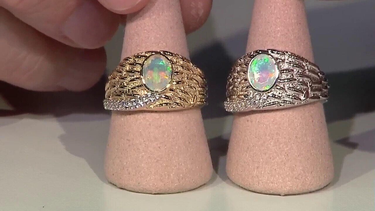 Video Anillo en plata con Ópalo Welo AAA (de Melo)