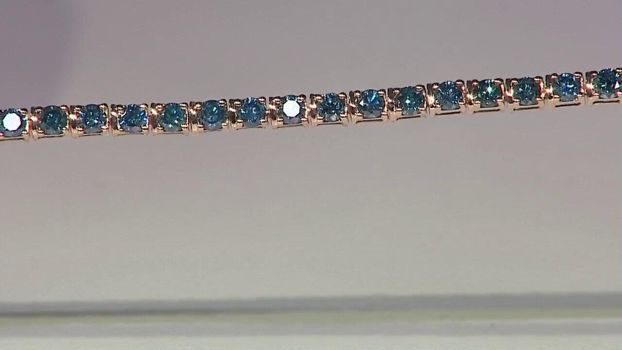 Video Brazalete en oro con Diamante azul I2 (de Melo)