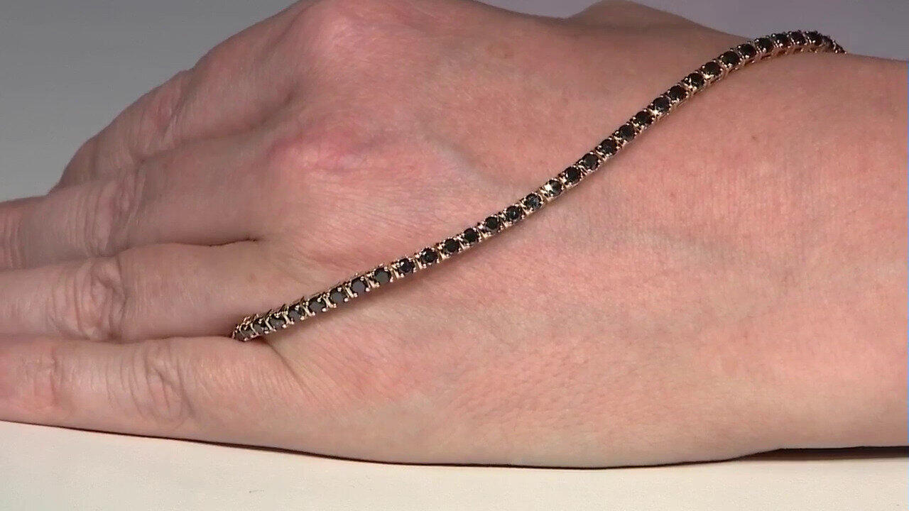 Video 9K Black Diamond Gold Bracelet (de Melo)