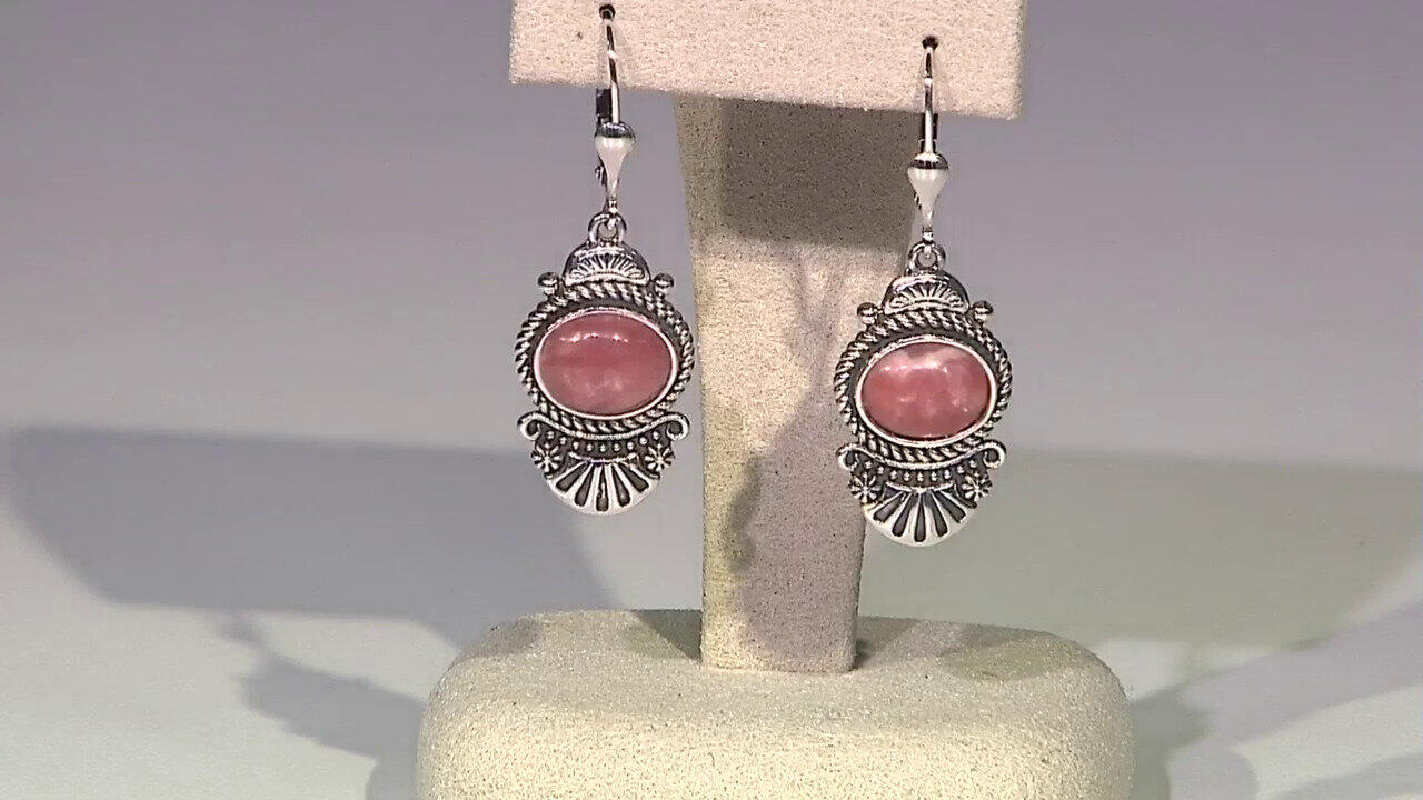 Video Orecchini in argento con Rodocrosite (Desert Chic)