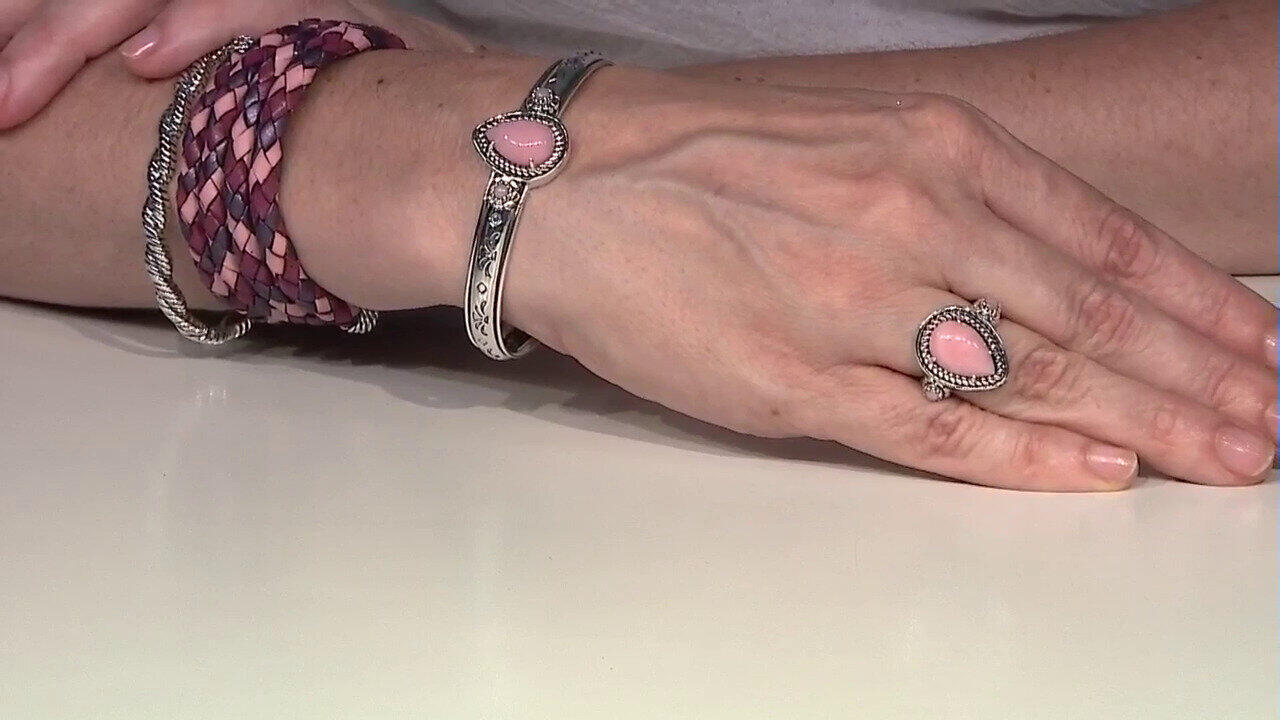Video Anello in argento con Opale Rosa (Desert Chic)