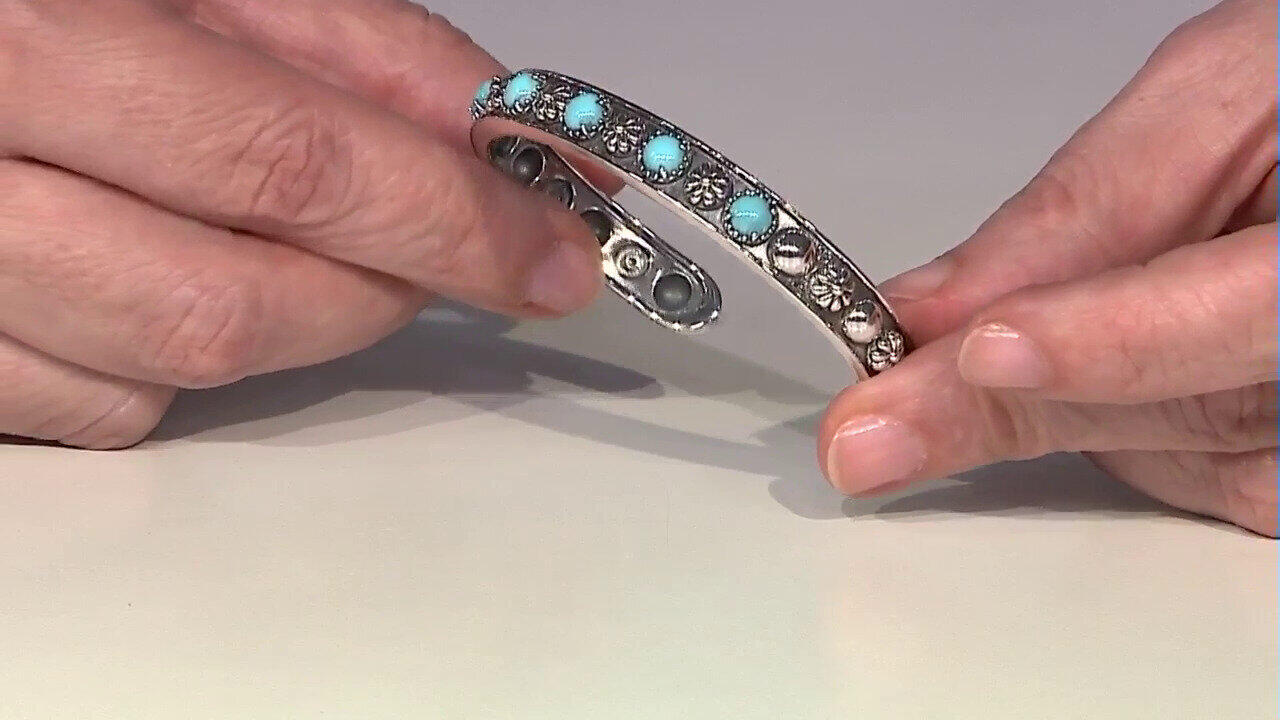 Video Bracciale in argento con Turchese Sleeping Beauty (Desert Chic)