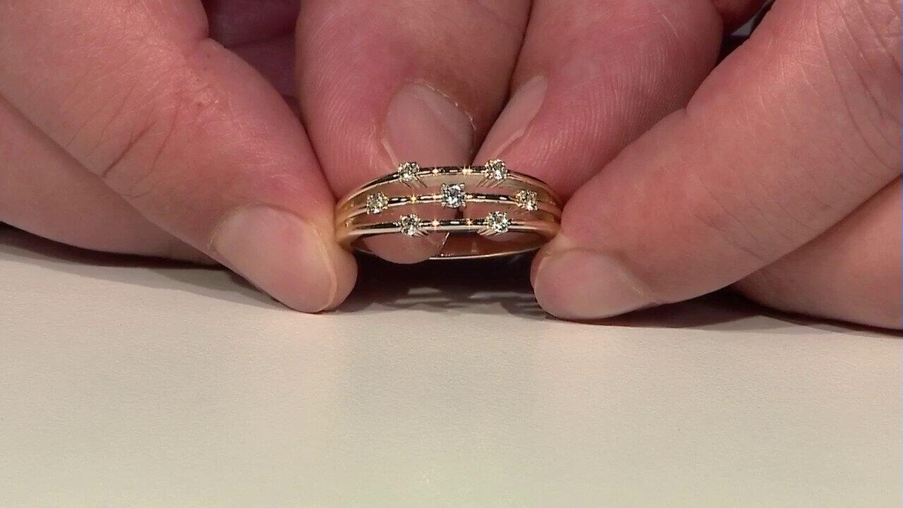 Video Bague en or et Béryl vert menthe du Nigeria