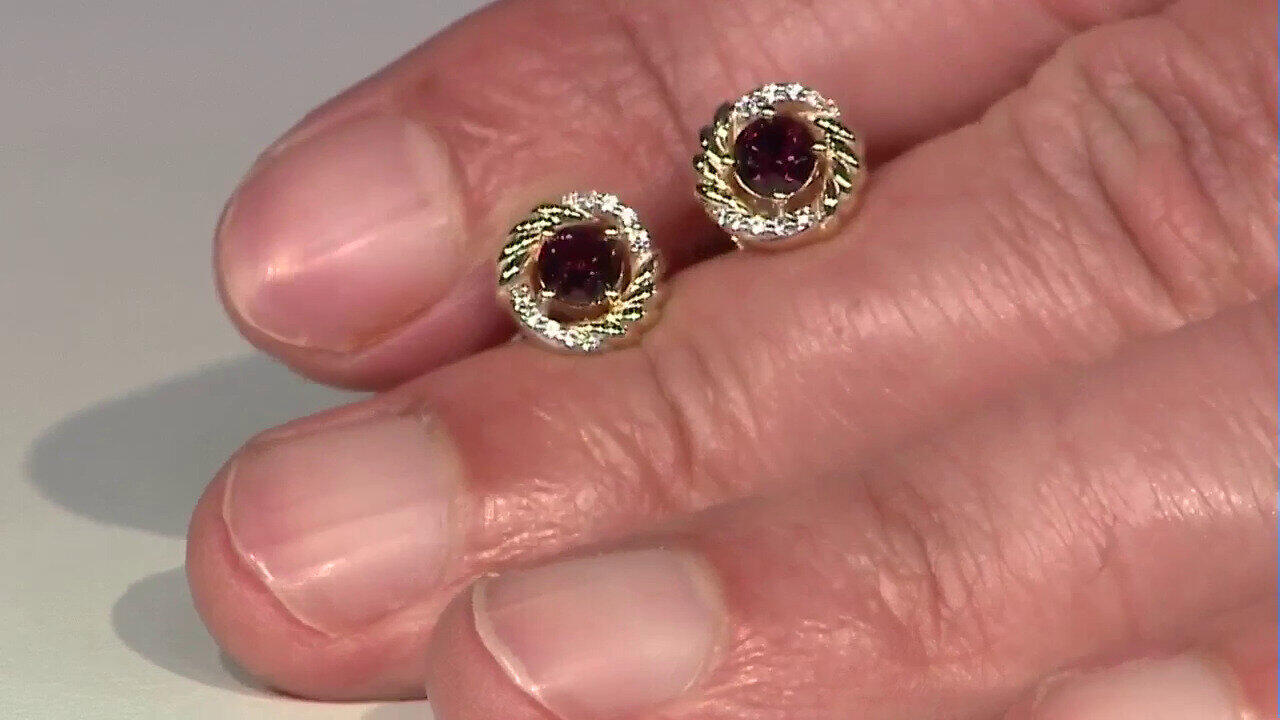 Video Boucles d'oreilles en or et Rubis de Songea