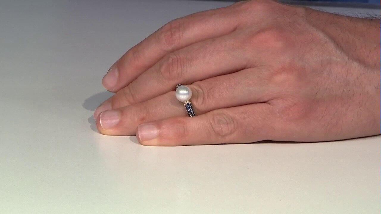 Video Bague en or et Perle blanche des mers du sud (Michelle Albala)