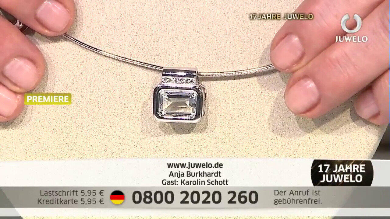 Video White Topaz Silver Pendant (MONOSONO COLLECTION)