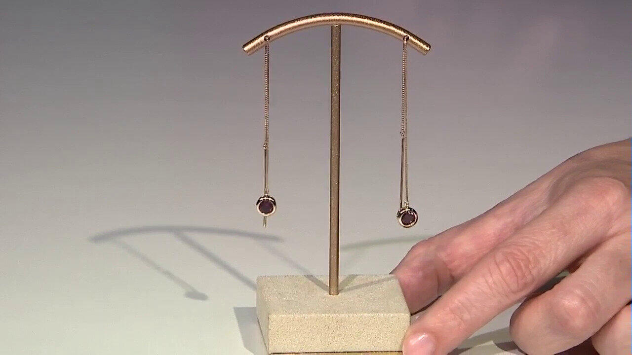 Video Boucles d'oreilles en or et Grenat Rhodolite (CUSTODANA)