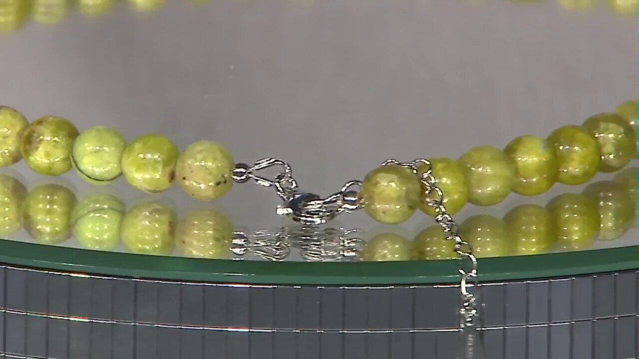 Video Collar en plata con Ópalo verde
