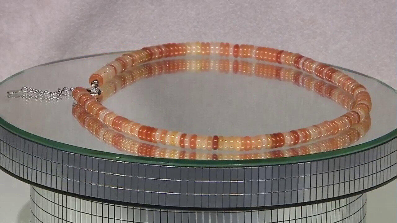 Video Collana in argento con Avventurina Rossa