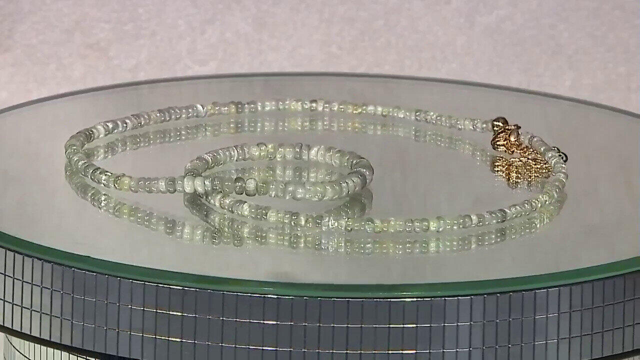 Video Collana in argento con Crisoberillo Occhio di Gatto