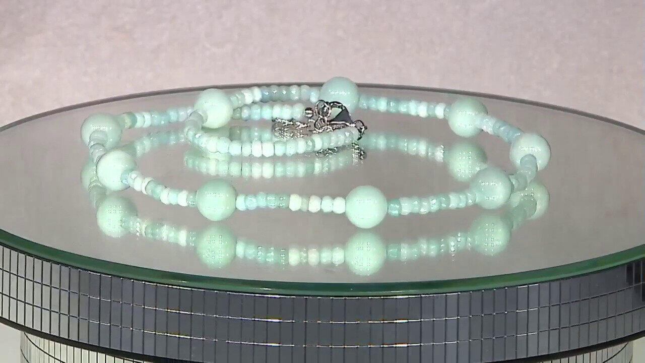Video Collar en plata con Amazonita