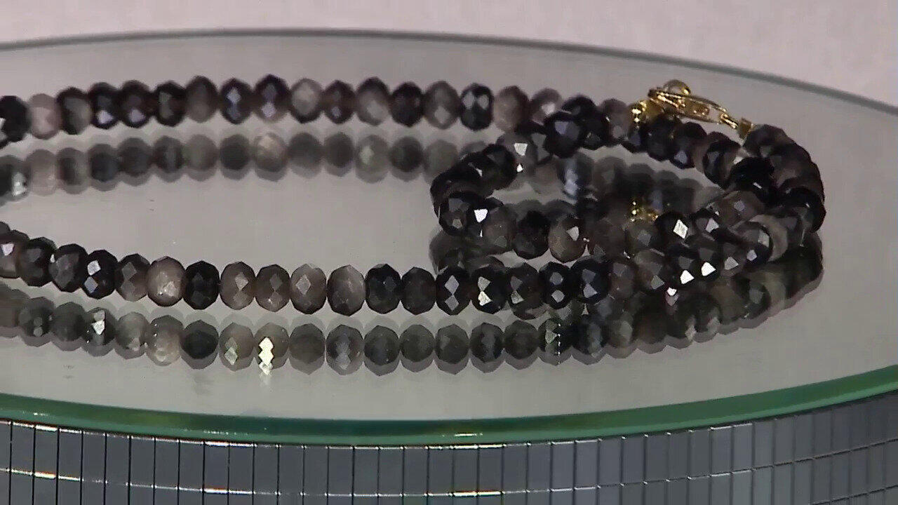 Video Collana in argento con Ossidiana Argentata