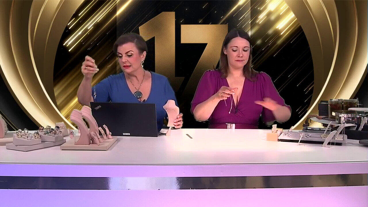 Video Zilveren halsketting met een witte topaas (Adela Silber)