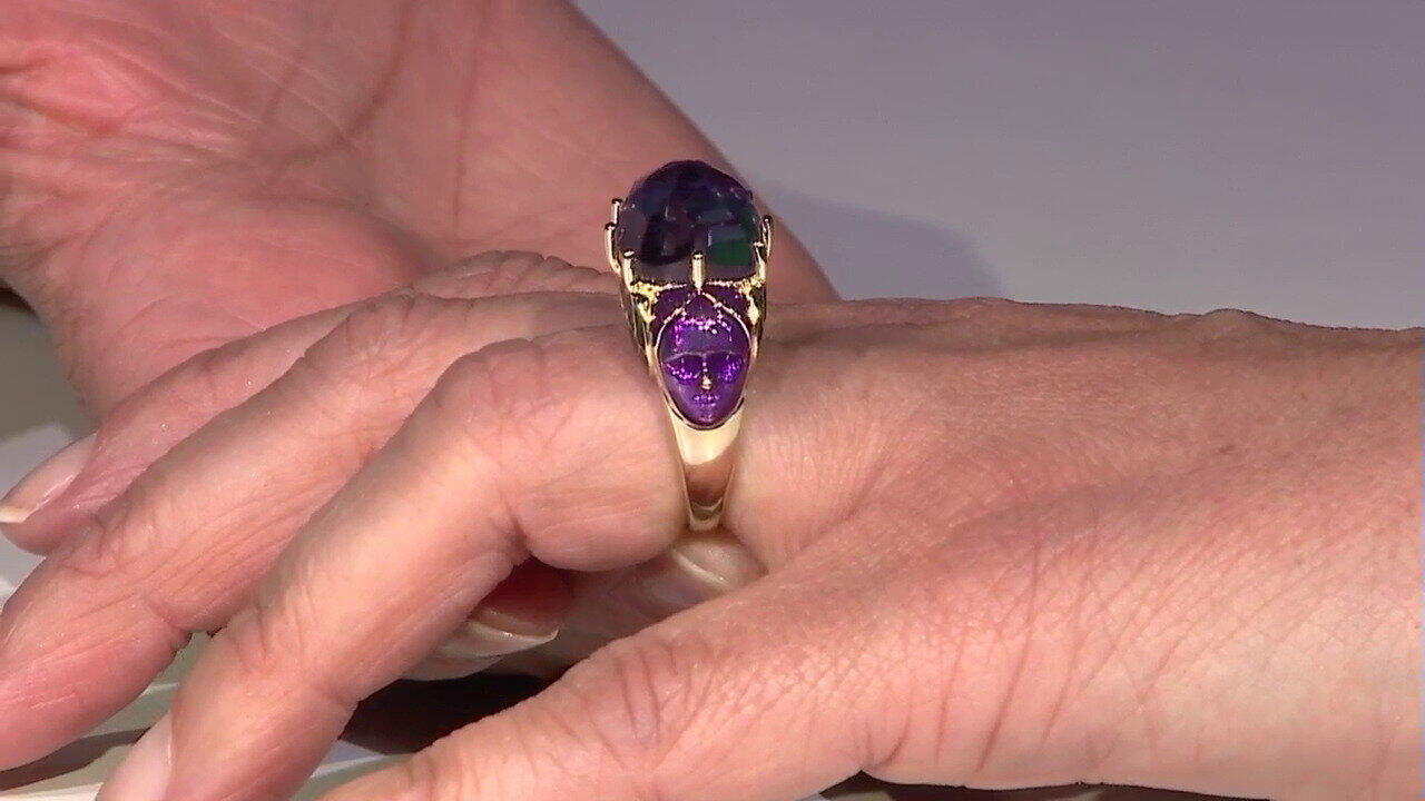Video Lavendel-Amethyst-Silberring (Adela Silber)