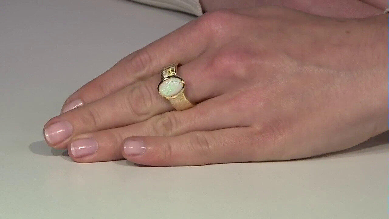 Video Bague en argent et Opale d'Australie