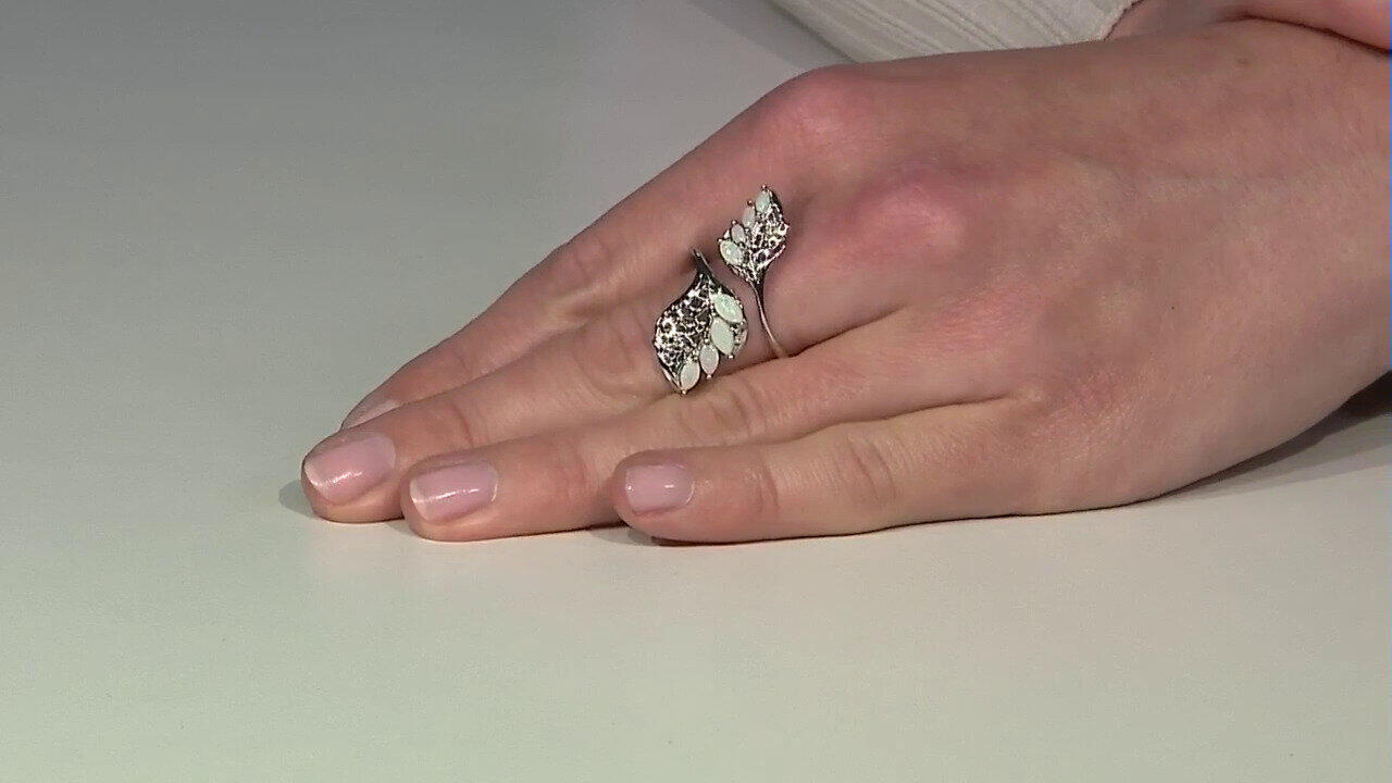 Video Anello in argento con Opale Australiano