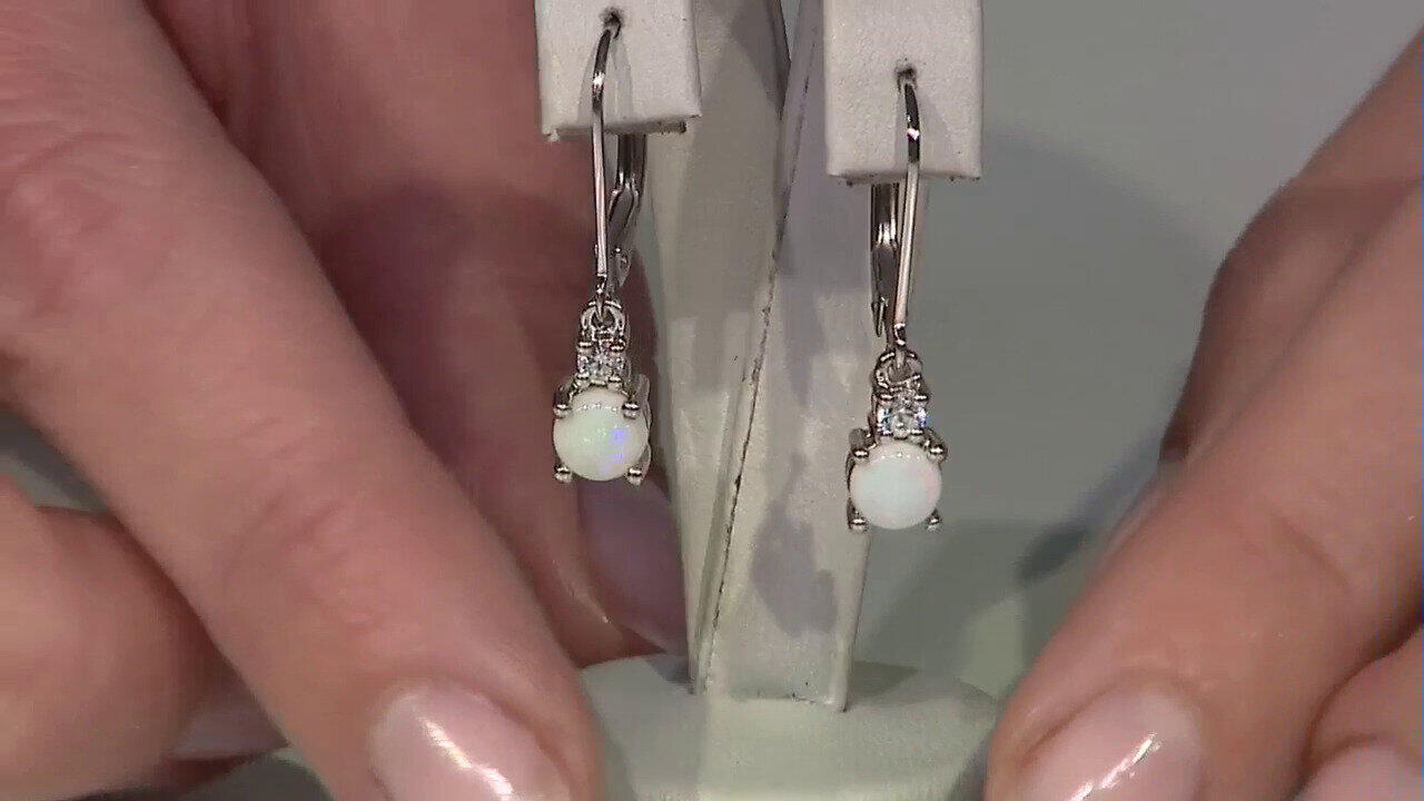 Video Orecchini in argento con Opale Australiano