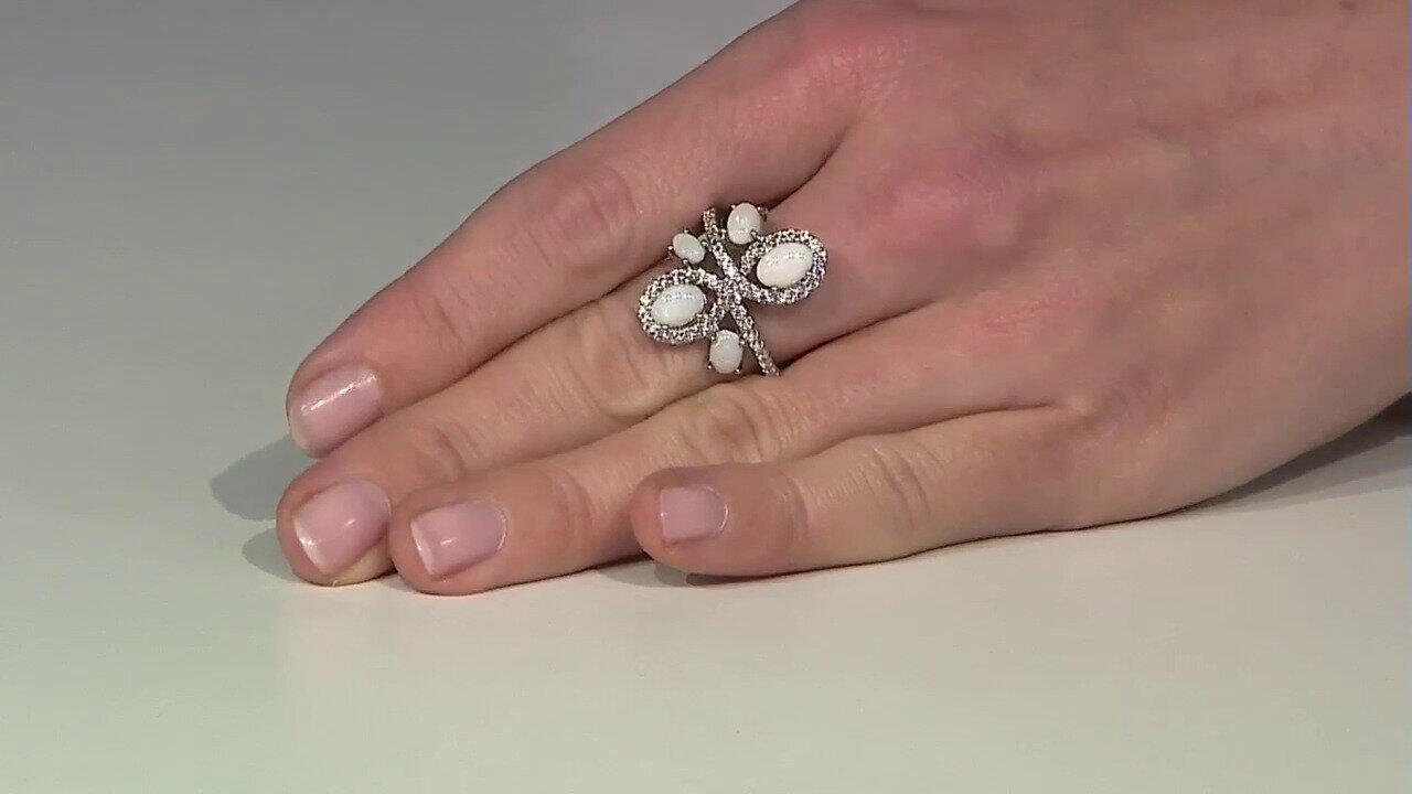 Video Anillo en plata con Ópalo de Australia