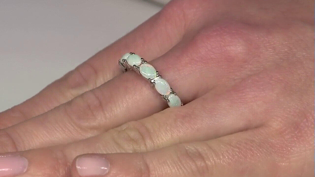 Video Anello in argento con Opale Australiano