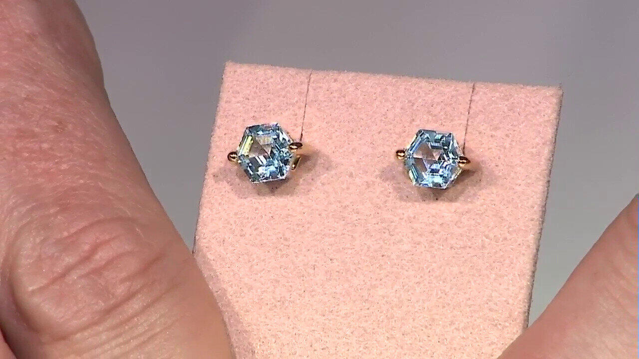 Video Orecchini in argento con Topazio Blu Cielo