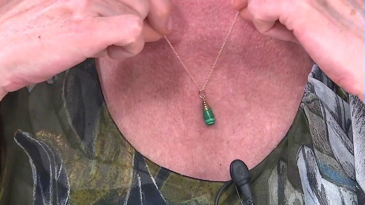 Video Pendentif en or et Malachite