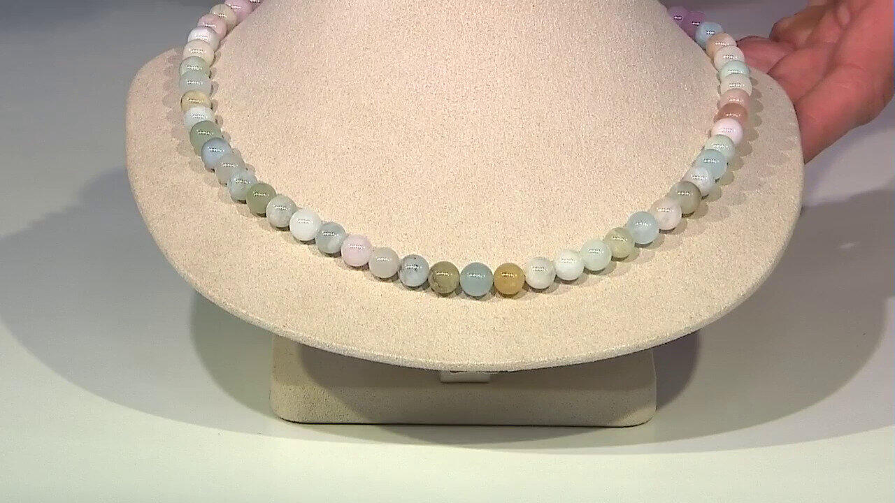 Video Collar en plata con Berilo fantasía