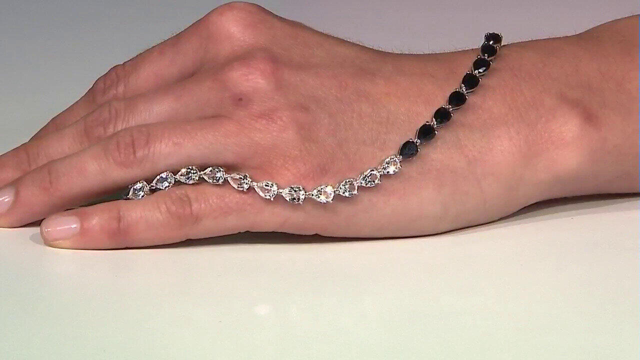 Video White Topaz Silver Bracelet
