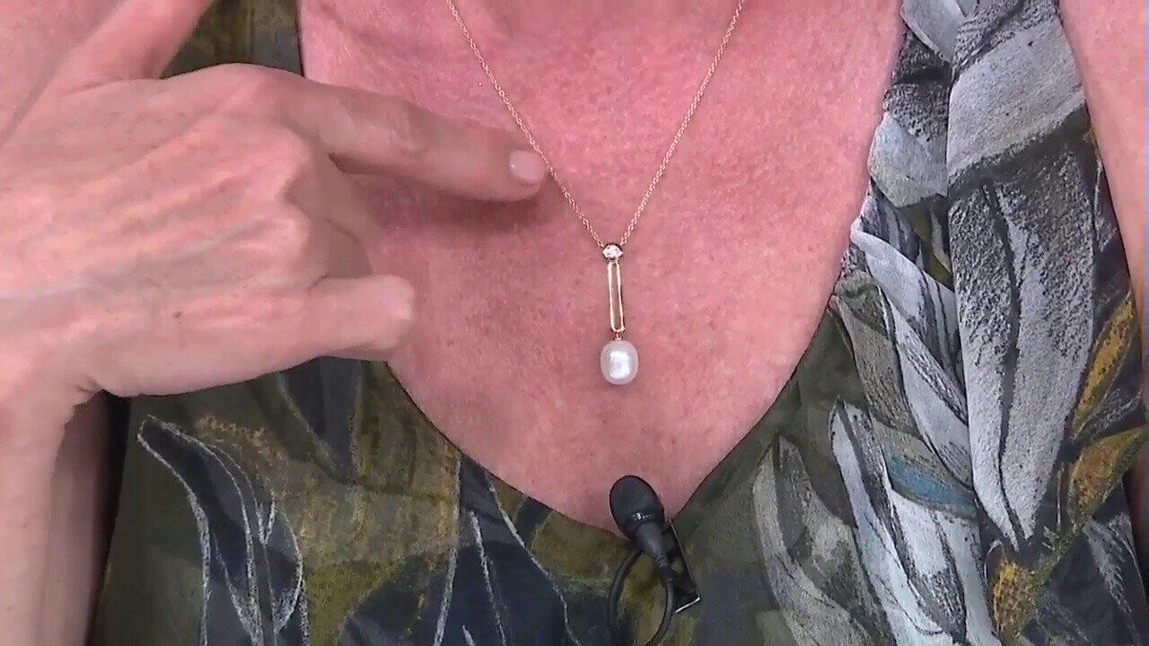 Video Zilveren ring met een Witte zoetwater kweekparel