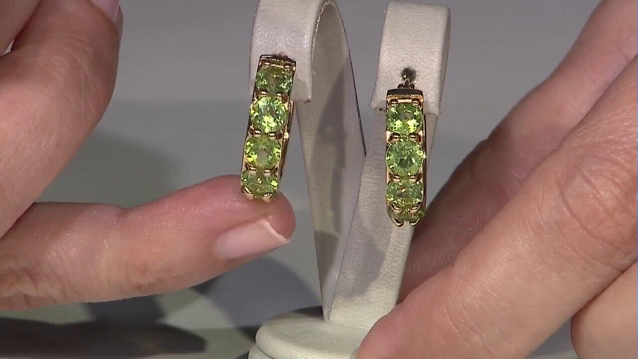 Video Boucles d'oreilles en argent et Péridot de Birmanie