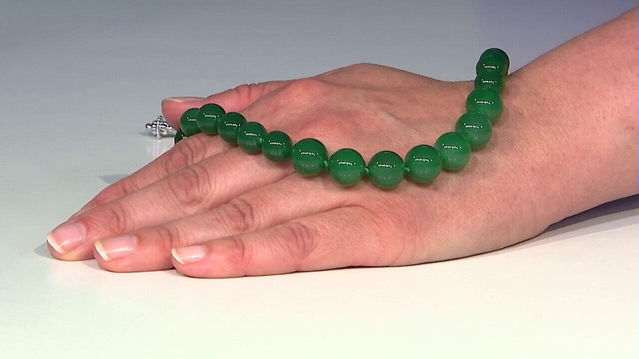 Video Grüner Achat-Silberhalskette (Dallas Prince Designs)