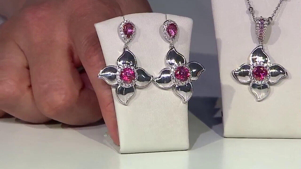 Video Boucles d'oreilles en argent et Topaze rose (Dallas Prince Designs)