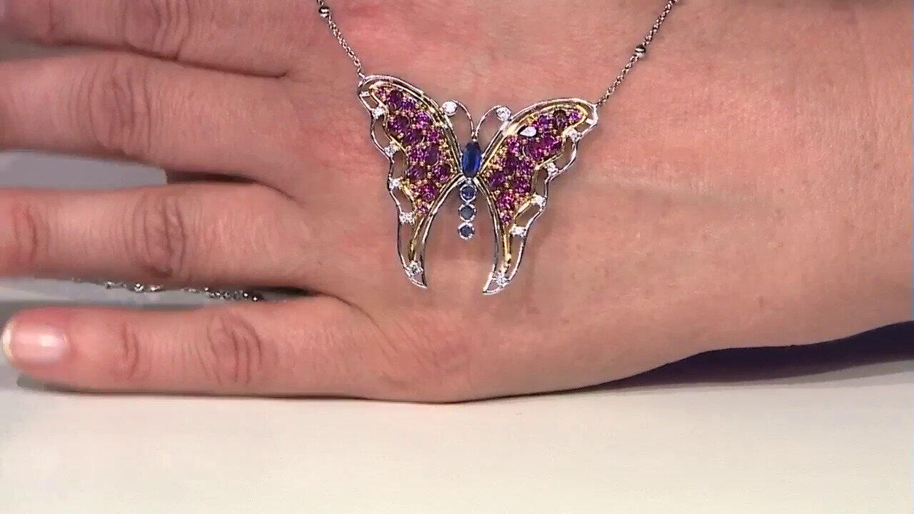 Video Collier en argent et Grenat Rhodolite (Dallas Prince Designs)