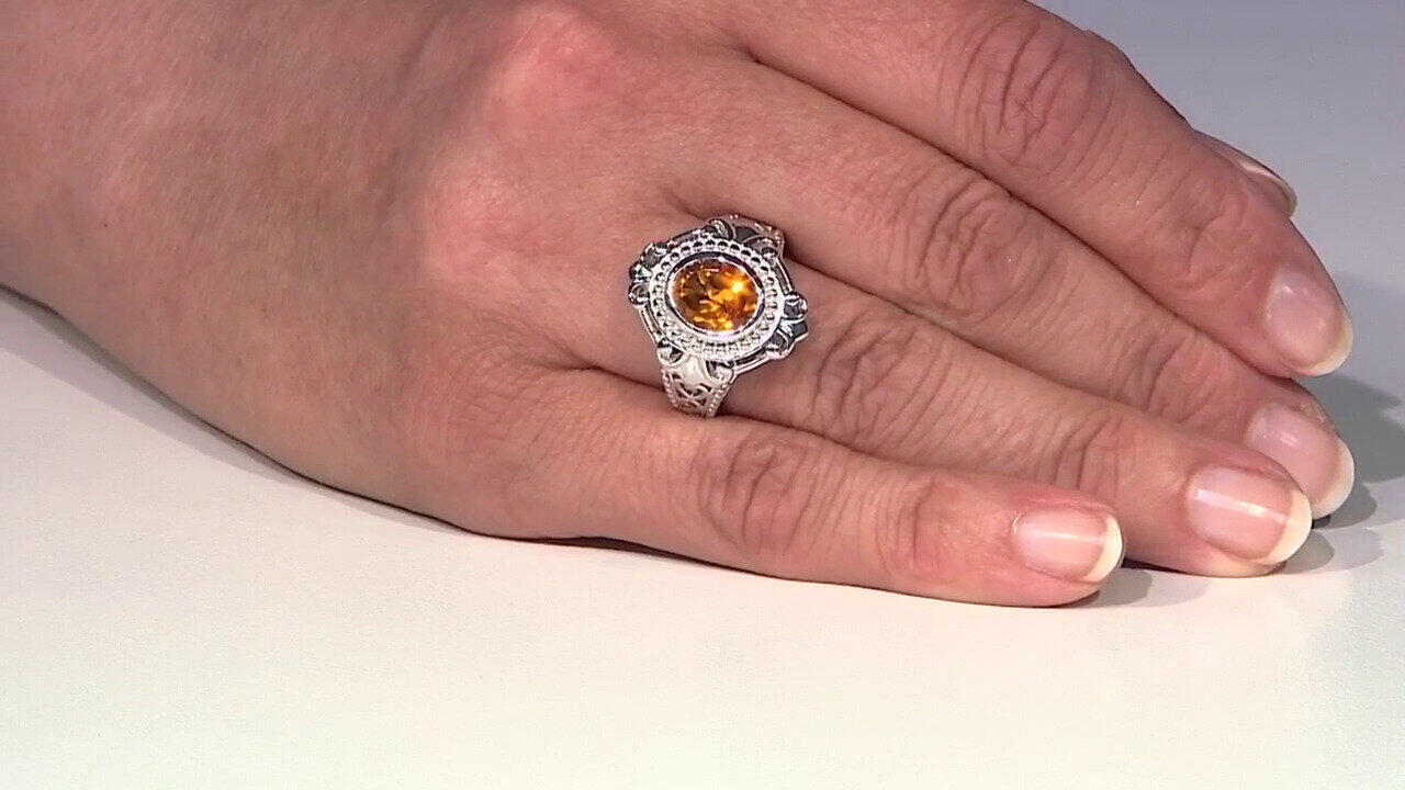 Video Bague en argent et Citrine mandarine (Dallas Prince Designs)