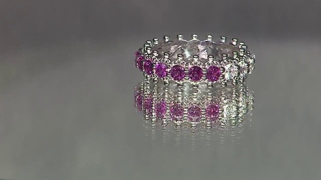 Video Bague en argent et Grenat Rhodolite (Dallas Prince Designs)