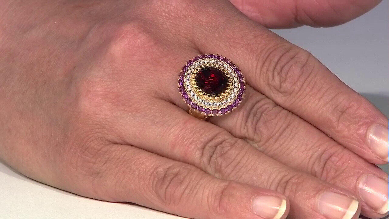 Video Bague en argent et Grenat d'Inde (Dallas Prince Designs)
