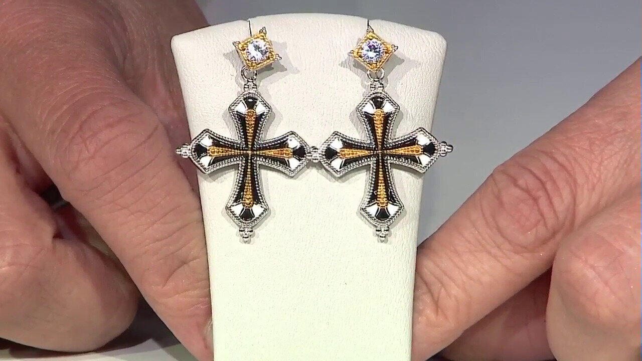 Video Orecchini in argento con Zircone (Dallas Prince Designs)