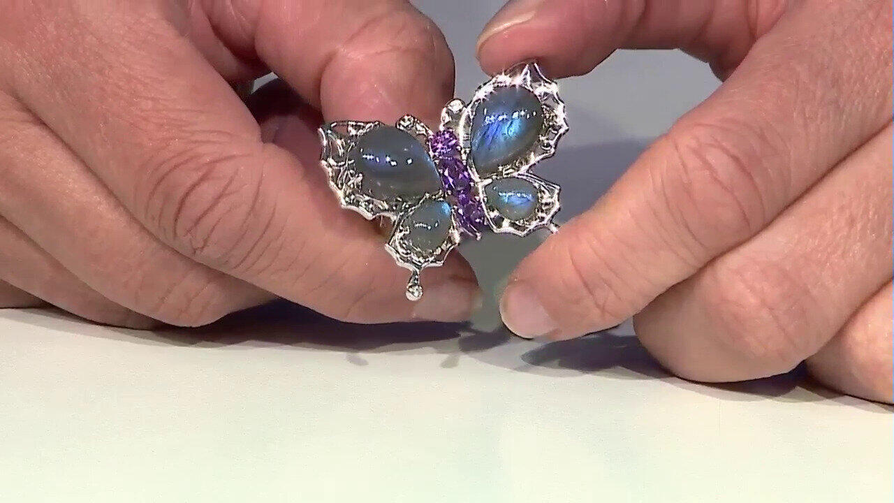 Video Bague en argent et Labradorite (Dallas Prince Designs)