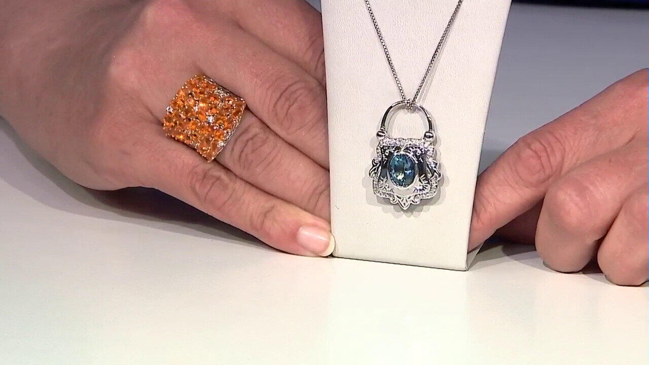 Video Pendentif en or et Topaze bleu de Londres (Dallas Prince Designs)