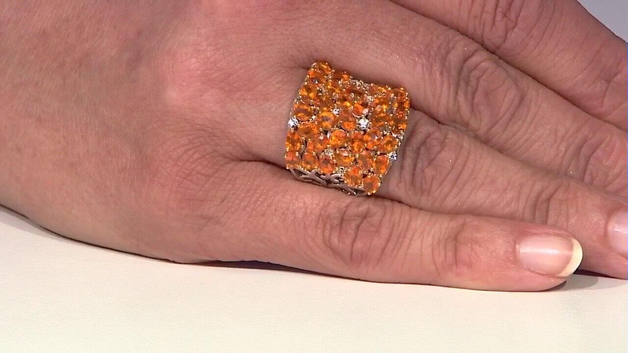 Video Zilveren ring met Cherry Opalen (Dallas Prince Designs)