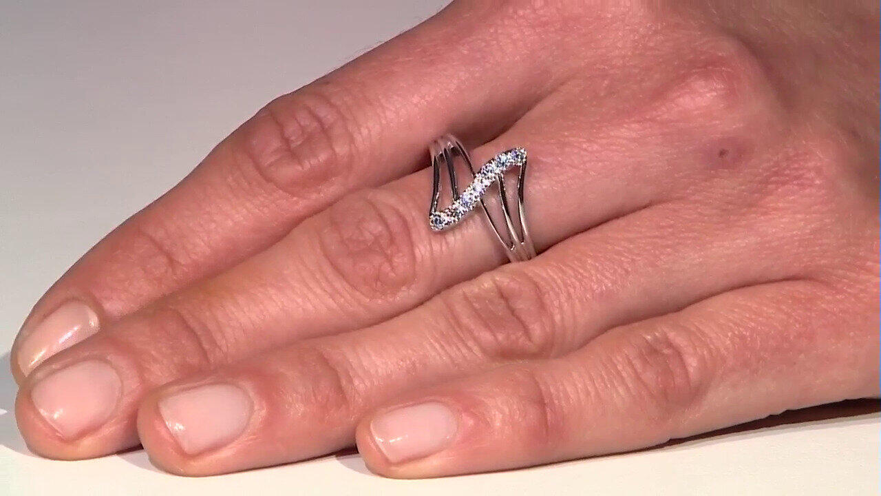 Video Bague en or et Diamant VVS1 (G) (Annette)